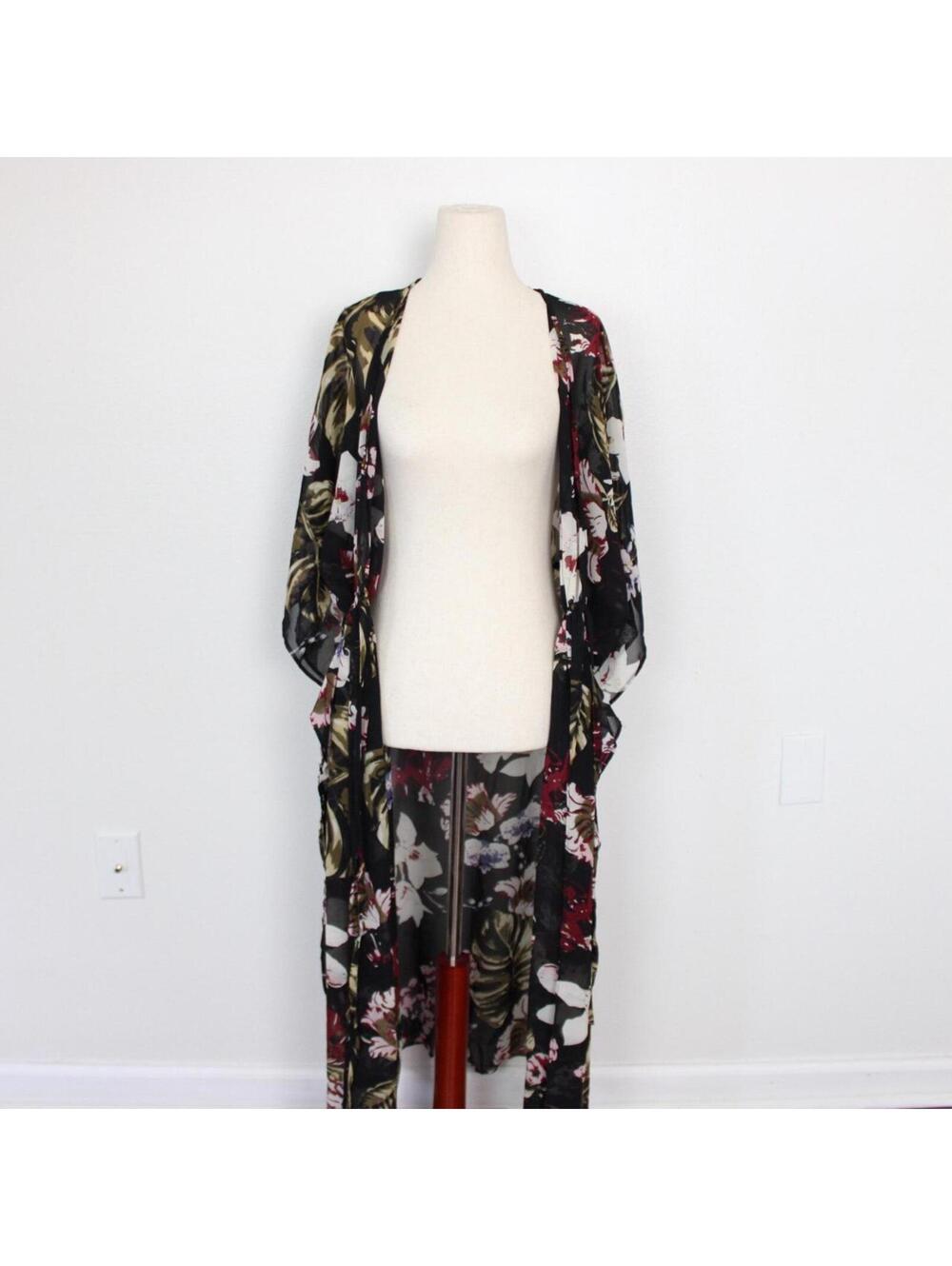 NWT Walter Baker Tulum Caftan floral swimsuit coverup with tie waist.